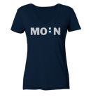 Moin Leuchtturm blau - Ladies Organic V-Neck Shirt
