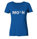 Moin Leuchtturm blau - Ladies Organic V-Neck Shirt