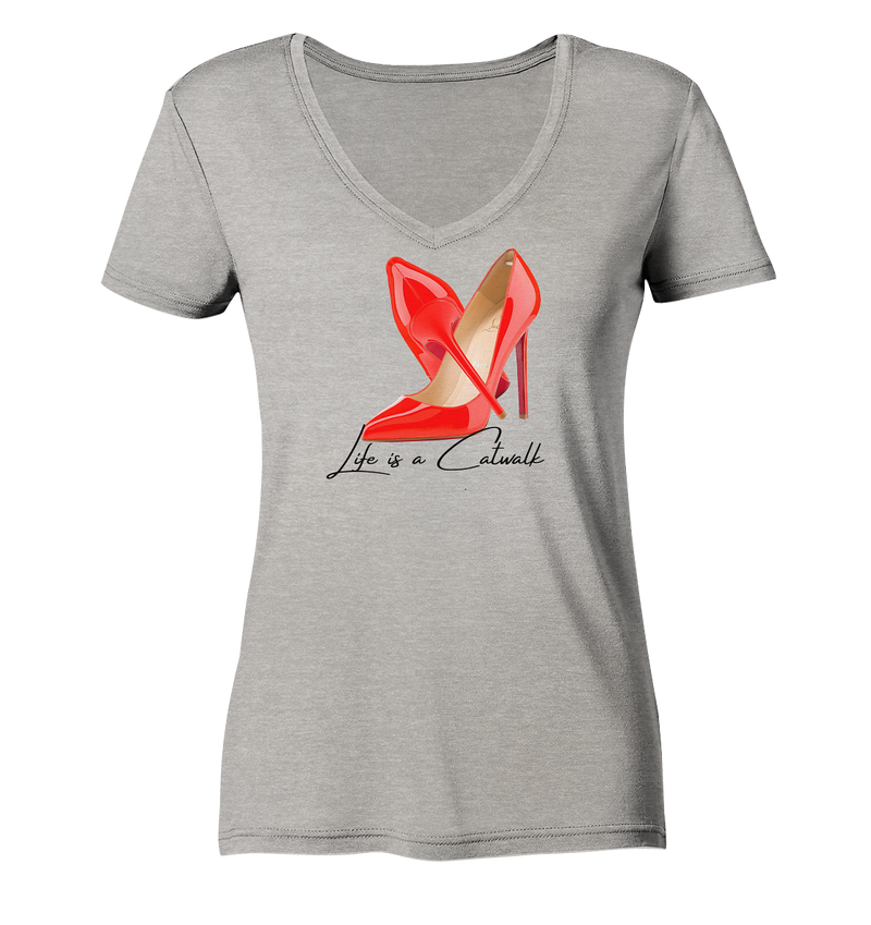 Love Highheels - Ladies Organic V-Neck Shirt