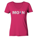 Moin Leuchtturm blau - Ladies Organic V-Neck Shirt
