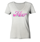 Forever love Meer - Ladies Organic V-Neck Shirt
