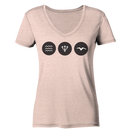 Welle - Dreizack - Möwe - Ladies Organic V-Neck Shirt