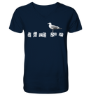 Möwe auf Buhne - Mens Organic V-Neck Shirt
