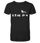 Möwe auf Buhne - Mens Organic V-Neck Shirt