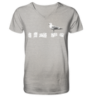 Möwe auf Buhne - Mens Organic V-Neck Shirt