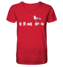 Möwe auf Buhne - Mens Organic V-Neck Shirt