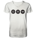 Welle - Dreizack - Möwe - Mens Organic V-Neck Shirt
