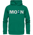 Moin Leuchtturm blau - Organic Hoodie
