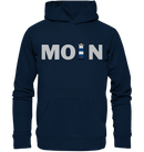Moin Leuchtturm blau - Organic Hoodie
