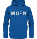 Moin Leuchtturm blau - Organic Hoodie