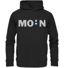 Moin Leuchtturm blau - Organic Hoodie