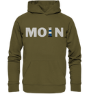 Moin Leuchtturm blau - Organic Hoodie