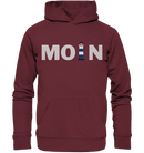 Moin Leuchtturm blau - Organic Hoodie