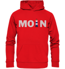 Moin Leuchtturm blau - Organic Hoodie