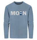 Moin Leuchtturm blau - Organic Sweatshirt