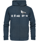 Möwe auf Buhne - Organic Zipper