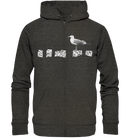 Möwe auf Buhne - Organic Zipper