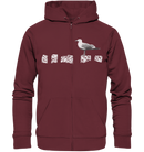 Möwe auf Buhne - Organic Zipper